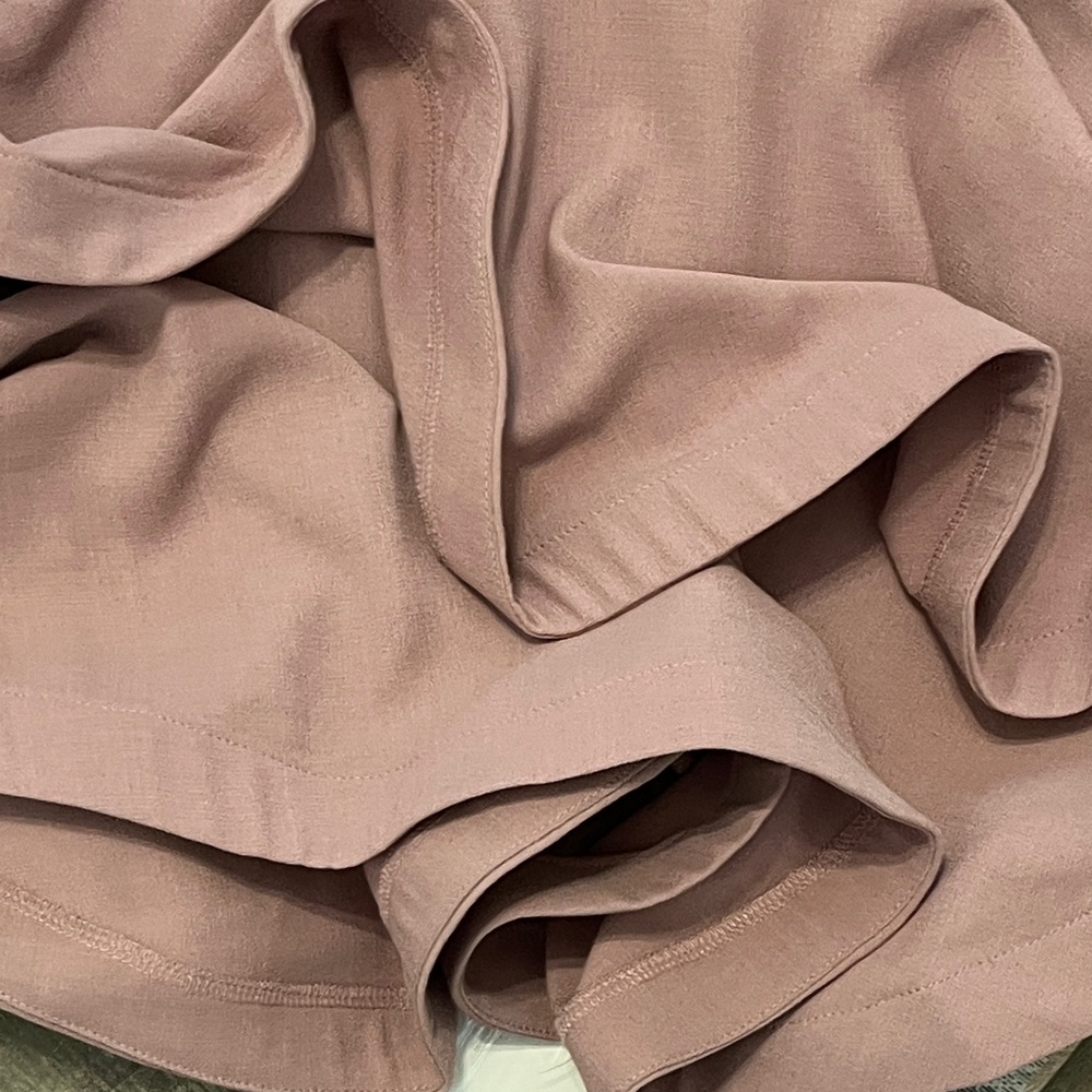 L'ATISTE Mauve Dress with Sheer Pink Sleeves - Picture 5 of 10